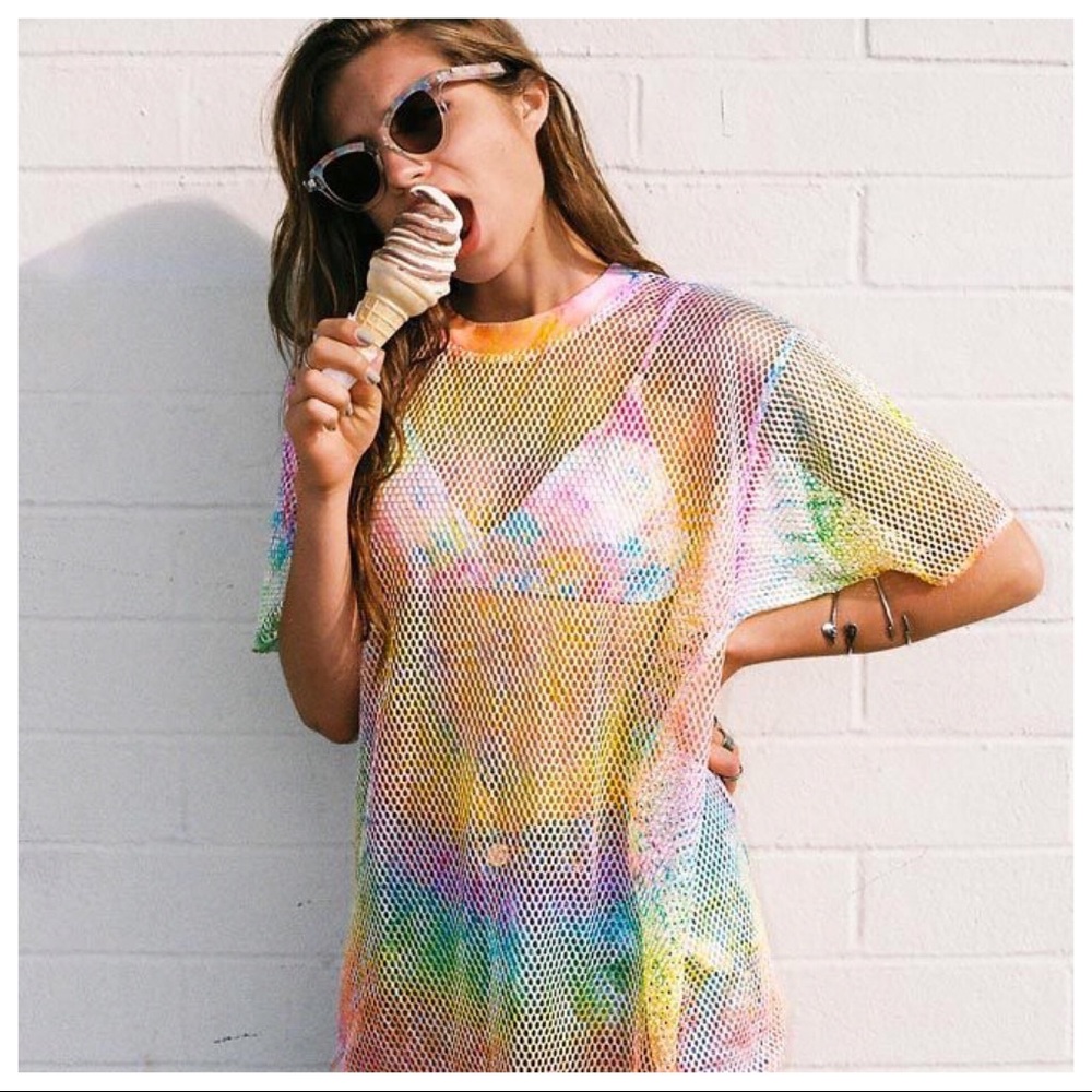 UNIF Relapse Tie Dye Mesh T-Shirt